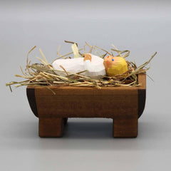 Christkind, 2-teilig mit Krippe und Stroh von Lotte Sievers-Hahn