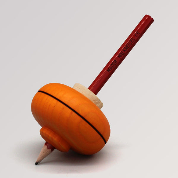 Kreisel Malkreisel orange in Box von Mader Kreiselmanufaktur
