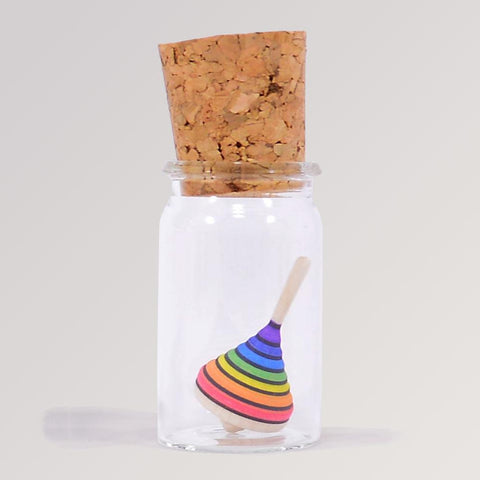 Kreisel Regenbogen mini im Glas von Mader