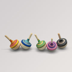 Kreisel Traditionell aus Holz 5 Designs von Mader Kreiselmanufaktur