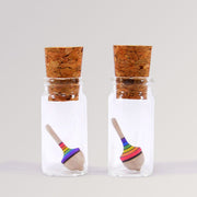 Kreisel Traditionell Liliput regenbogen im Glas von Mader