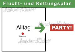 Postkarte - Flucht-und Rettungsplan von Modern Times