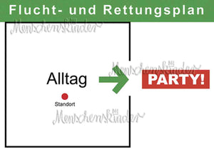 Postkarte - Flucht-und Rettungsplan von Modern Times