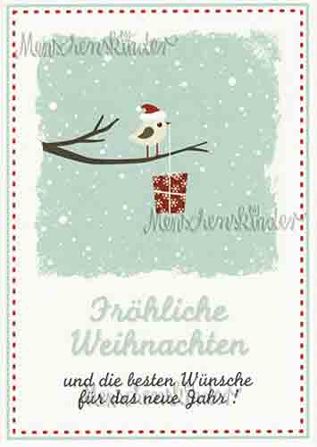 Postkarte - Fröhliche Weihnachten und die besten Wünsche von Modern Times