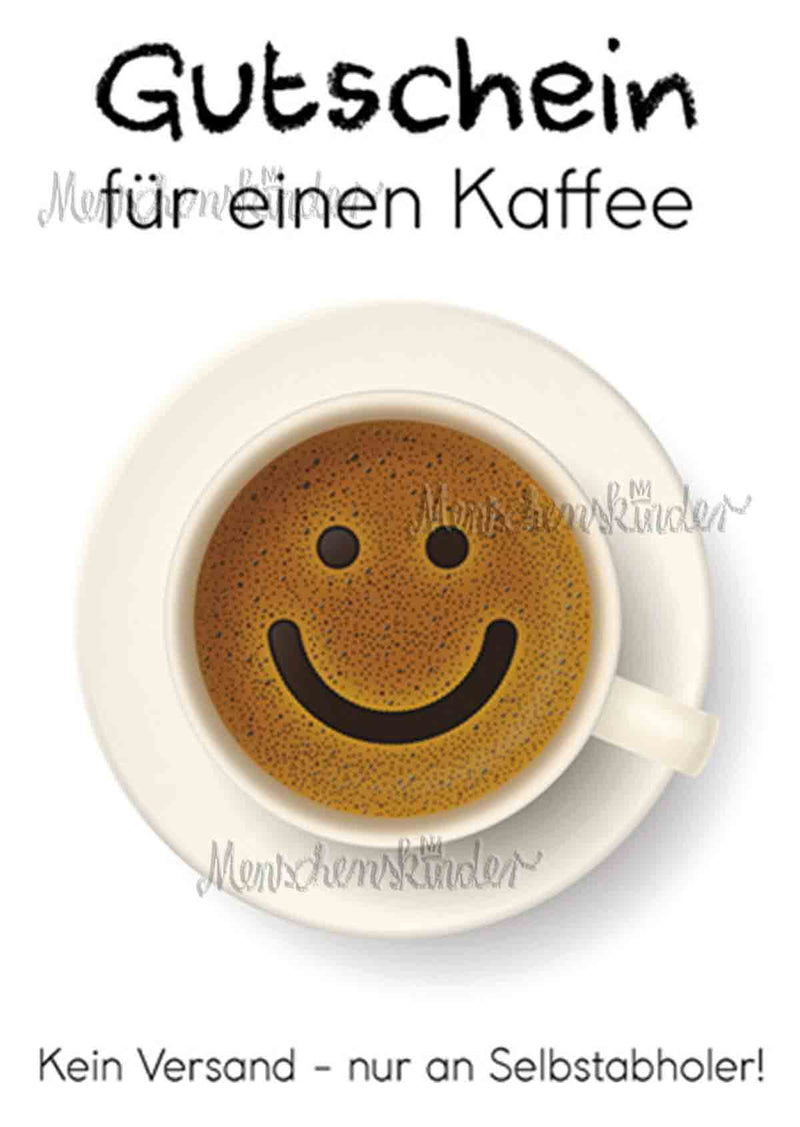 Postkarte - Gutschein für nen Kaffee von Modern Times