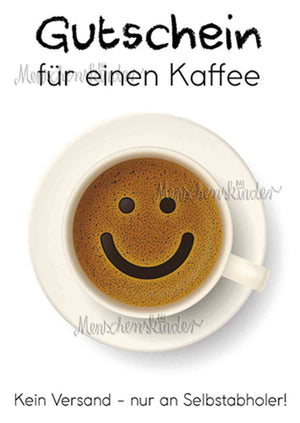 Postkarte - Gutschein für nen Kaffee von Modern Times