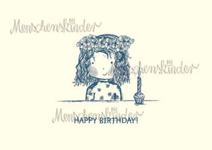 Postkarte - Happy Birthday! Blumenkind von Modern Times