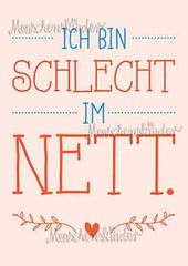 Postkarte - Ich bin schlecht im nett von Modern Times