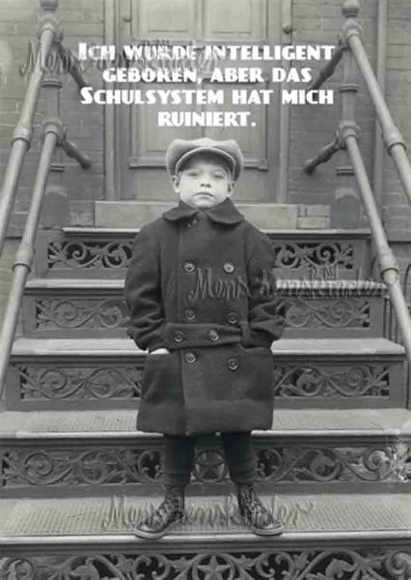 Postkarte - Intelligent geboren… von Modern Times