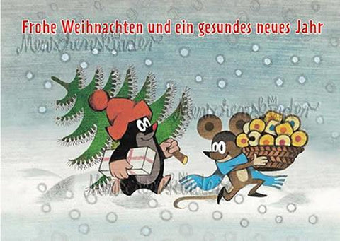 Postkarte - Frohe Weihnachten und ein gesundes Neues von Die Sendung mit der Maus