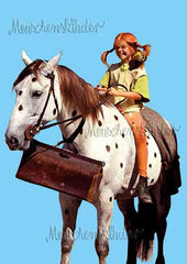 Postkarte - Pippi und Kleiner Onkel von Pippi Langstrumpf