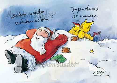 Postkarte - Schon wieder Weihnachten von Modern Times