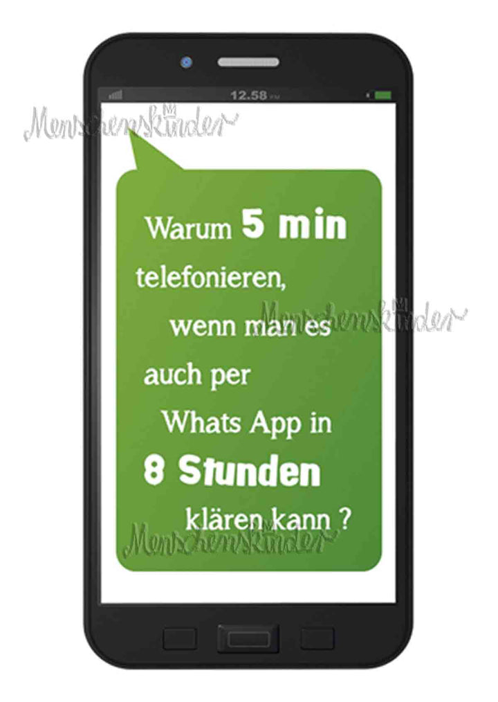 Postkarte - Warum telefonieren… von Modern Times
