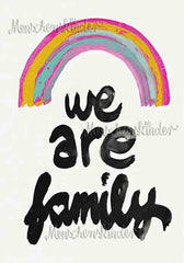 Postkarte - we are family von Modern Times