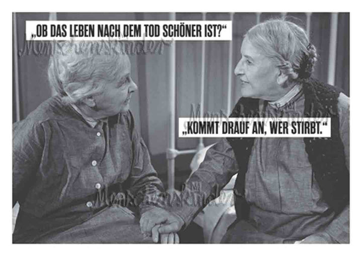 Postkarte - Wird’s nach dem Tod schöner? von Modern Times