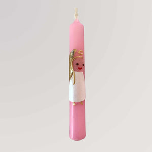 Geburtstagskerze Engel rosa von Kerzenkunst Monika Balz