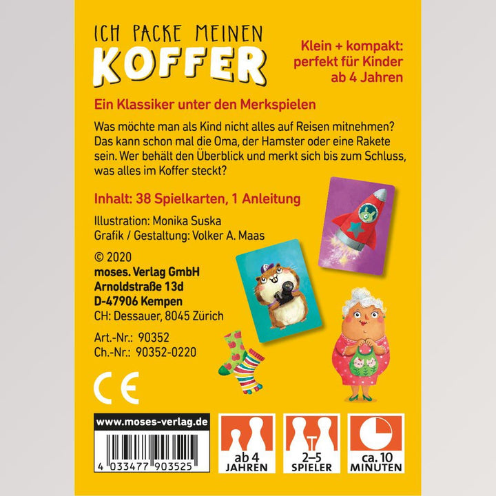Ich packe meinen Koffer - Merkspiel  von Moses