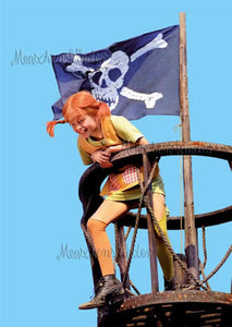Postkarte - Pippi die Seeräuberin von Pippi Langstrumpf