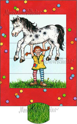 Ziehkarte - Pippi (Klappkarte) von Pippi Langstrumpf