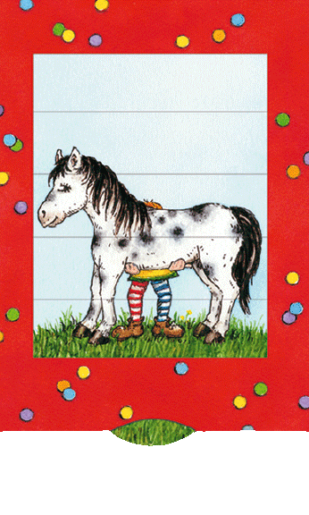 Pippi Langstrumpf Grußkarte – Herzliche Glückwünsche Auf 11,5x16 Cm