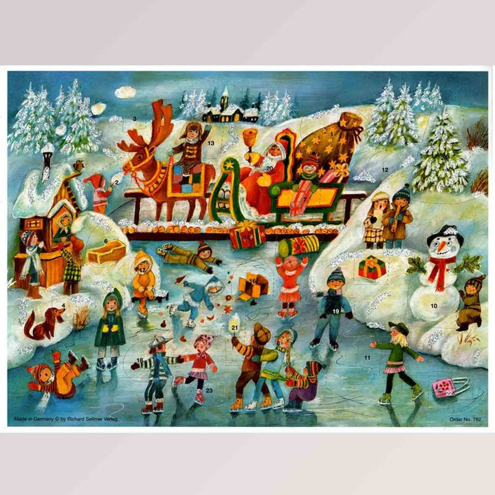 Adventskalender "Spaß beim Eislaufen" von Sellmer Verlag
