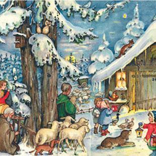 Adventskalender Klappkarte - Weihnachten mit den Tieren von Sellmer Verlag