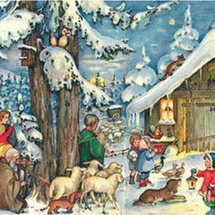 Adventskalender Klappkarte - Weihnachten mit den Tieren von Sellmer Verlag