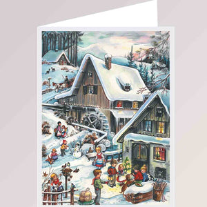 Adventskalender Klappkarte - An der Mühle von Sellmer Verlag