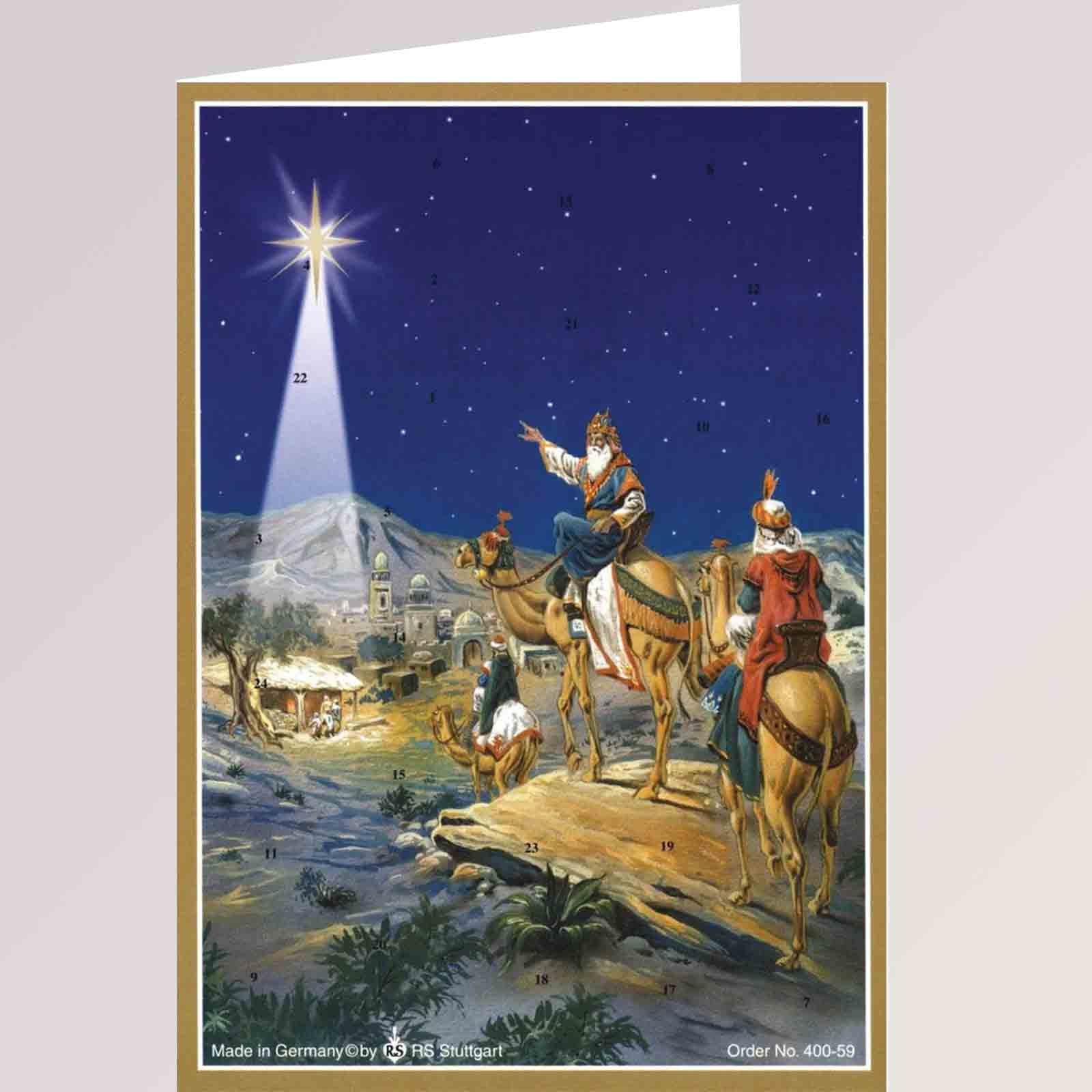 Adventskalender Klappkarte - Die Heiligen Drei Könige folgen dem Stern von Sellmer Verlag