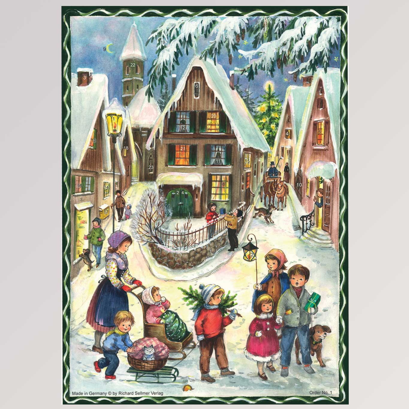Adventskalender "Weihnachten im Dorf" von Sellmer Verlag