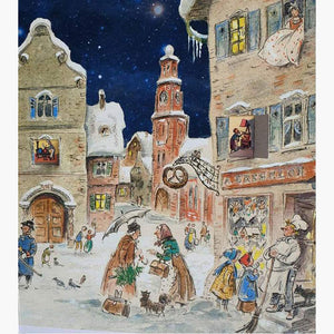 Adventskalender "Winterliches Treiben auf dem Marktplatz" von Sellmer Verlag