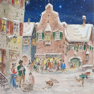 Adventskalender "Winterliches Treiben auf dem Marktplatz" von Sellmer Verlag