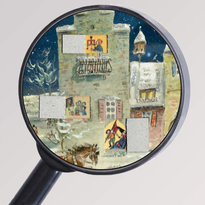 Adventskalender "Winterliches Treiben auf dem Marktplatz" von Sellmer Verlag