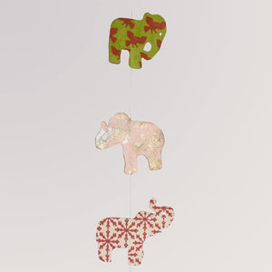 Girlande Elefanten, bunt bedruckt von Tudi Billo