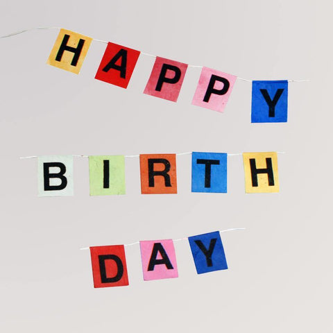 Girlande Happy Birthday von Tudi Billo
