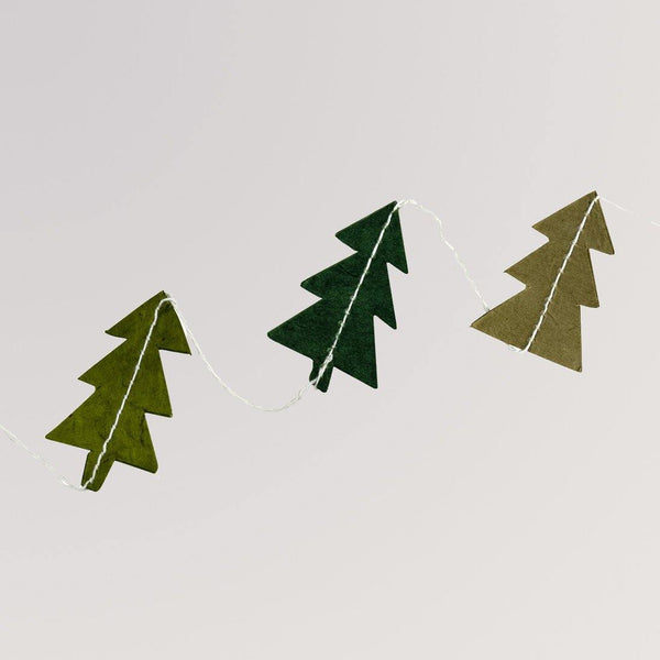 Girlande Weihnachtsbäume mit Glöckchen von Tudi Billo
