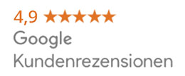 Google Bewertung 4.9 Sterne
