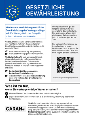 EU-Mitteilung zum gesetzlichen Gewährleistungsrecht